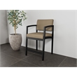 Lesro Industries Steel Waiting Reception Hip Chair Steel Frame in Brown