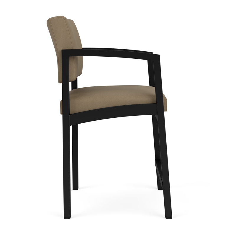 Lesro Industries Steel Waiting Reception Hip Chair Steel Frame in Brown