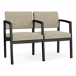 Lesro Industries Steel Waiting Reception 2 Seat Tandem Seating in Brown