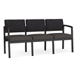 Lesro Industries Steel Waiting Reception 3 Seat Sofa Steel Frame in Gray