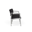 Lesro Industries Steel Waiting Reception 3 Seat Sofa Steel Frame in Black