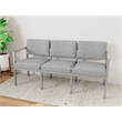 Lesro Industries Steel Waiting Reception 3 Seat Sofa Steel Frame in Gray