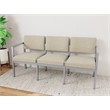 Lesro Industries Steel Waiting Reception 3 Seat Sofa Steel Frame in Brown