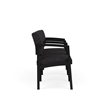 Lesro Industries Steel Waiting Reception 3 Seat Tandem Seating in Black