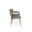 Lesro Industries Steel Waiting Reception 3 Seat Tandem Seating in Brown