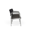 Lesro Industries Steel Waiting Reception 3 Seat Tandem Seating in Gray