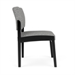 Lesro Industries Wood Waiting Reception Armless Guest Chair in Gray