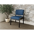 Lesro Industries Wood Waiting Reception Armless Guest Chair in Blue