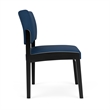 Lesro Industries Wood Waiting Reception Armless Guest Chair in Blue