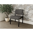 Lesro Industries Wood Waiting Reception Armless Guest Chair in Gray