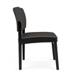 Lesro Industries Wood Waiting Reception Armless Guest Chair in Gray
