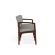 Lesro Industries Wood Waiting Reception 3 Seat Sofa Wood Frame in Gray