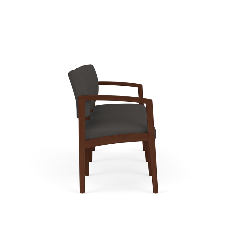 Lesro Industries Wood Waiting Reception 3 Seat Sofa Wood Frame in Gray