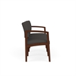 Lesro Industries Wood Waiting Reception 3 Seat Sofa Wood Frame in Gray