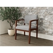 Lesro Industries Wood Waiting Reception Guest Chair Wood Frame in Gray