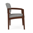 Lesro Industries Wood Waiting Reception Guest Chair Wood Frame in Gray