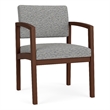 Lesro Industries Wood Waiting Reception Guest Chair Wood Frame in Gray