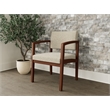 Lesro Industries Wood Waiting Reception Guest Chair Wood Frame in Brown
