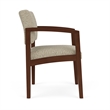Lesro Industries Wood Waiting Reception Guest Chair Wood Frame in Brown