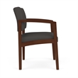 Lesro Industries Wood Waiting Reception Guest Chair Wood Frame in Gray