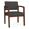 Lesro Industries Wood Waiting Reception Guest Chair Wood Frame in Gray