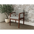 Lesro Industries Wood Waiting Reception Guest Chair Wood Frame in Gray