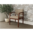 Lesro Industries Wood Waiting Reception Guest Chair Wood Frame in Brown