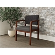 Lesro Industries Wood Waiting Reception Guest Chair Wood Frame in Gray