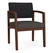 Lesro Industries Wood Waiting Reception Guest Chair Wood Frame in Gray