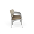 Lesro Industries Steel Waiting Reception 3 Seat Tandem Seating in Brown