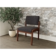 Lesro Industries Wood Waiting Reception Armless Guest Chair in Black