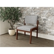 Lesro Industries Wood Waiting Reception Armless Guest Chair in Gray
