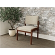 Lesro Industries Wood Waiting Reception Armless Guest Chair in Brown