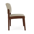 Lesro Industries Wood Waiting Reception Armless Guest Chair in Brown