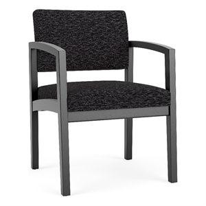 Lesro Industries Wood Waiting Reception Guest Chair Wood Frame in Black