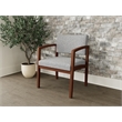 Lesro Industries Wood Waiting Reception Wide Guest Chair Wood Frame in Gray