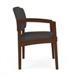 Lesro Industries Wood Waiting Reception Wide Guest Chair Wood Frame in Gray