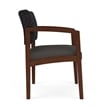 Lesro Industries Wood Waiting Reception Wide Guest Chair Wood Frame in Gray