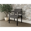 Lesro Industries Wood Waiting Reception Guest Chair Wood Frame in Gray