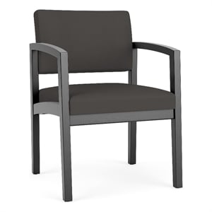 Lesro Industries Wood Waiting Reception Guest Chair Wood Frame in Gray