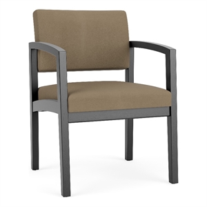 Lesro Industries Wood Waiting Reception Guest Chair Wood Frame in Brown