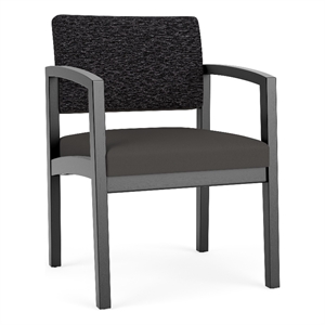 Lesro Industries Wood Waiting Reception Guest Chair Wood Frame in Gray