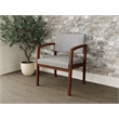 Lesro Industries Wood Waiting Reception Wide Guest Chair Wood Frame in Gray