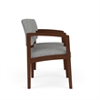 Lesro Industries Wood Waiting Reception 2 Seat Tandem Seating in Gray