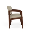 Lesro Industries Wood Waiting Reception 2 Seat Tandem Seating in Brown
