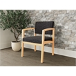 Lesro Industries Wood Waiting Reception Guest Chair Wood Frame in Black