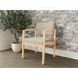 Lesro Industries Wood Waiting Reception Guest Chair Wood Frame in Brown