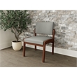 Lesro Industries Wood Waiting Reception Armless Guest Chair in Gray