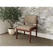 Lesro Industries Wood Waiting Reception Armless Guest Chair in Brown