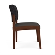 Lesro Industries Wood Waiting Reception Armless Guest Chair in Gray